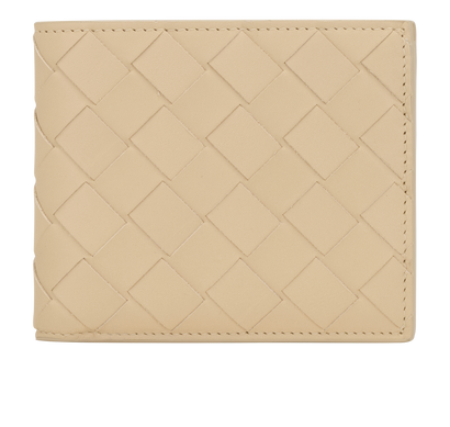Bottega Veneta Bi Fold Wallet, &pound;190, Accessories, Cream, Leather, Front view